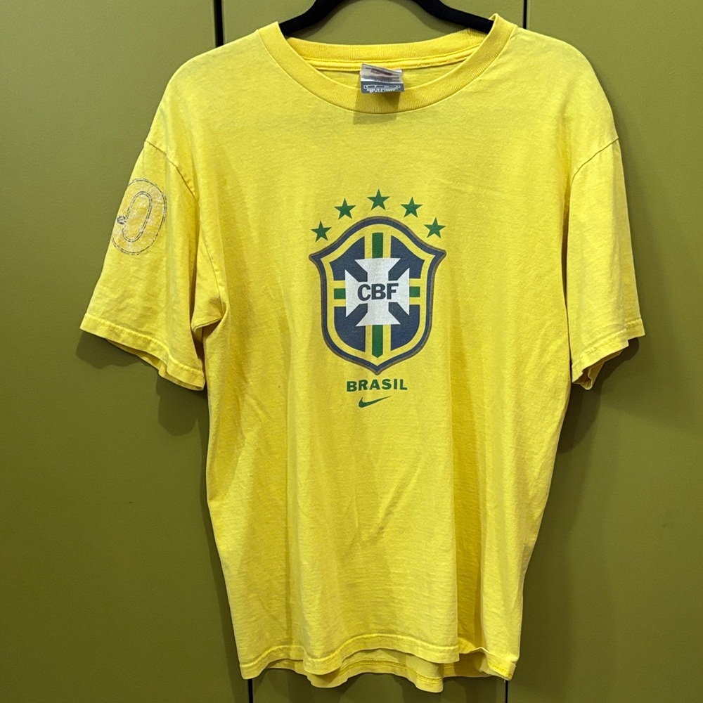 Nike Brazil CBF Yellow Men's T Shirt Small